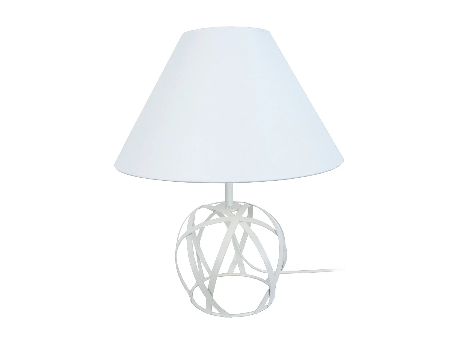 Lámpara de Mesa  TOSEL ,metal,Blanco ,A57xD35xP35cm