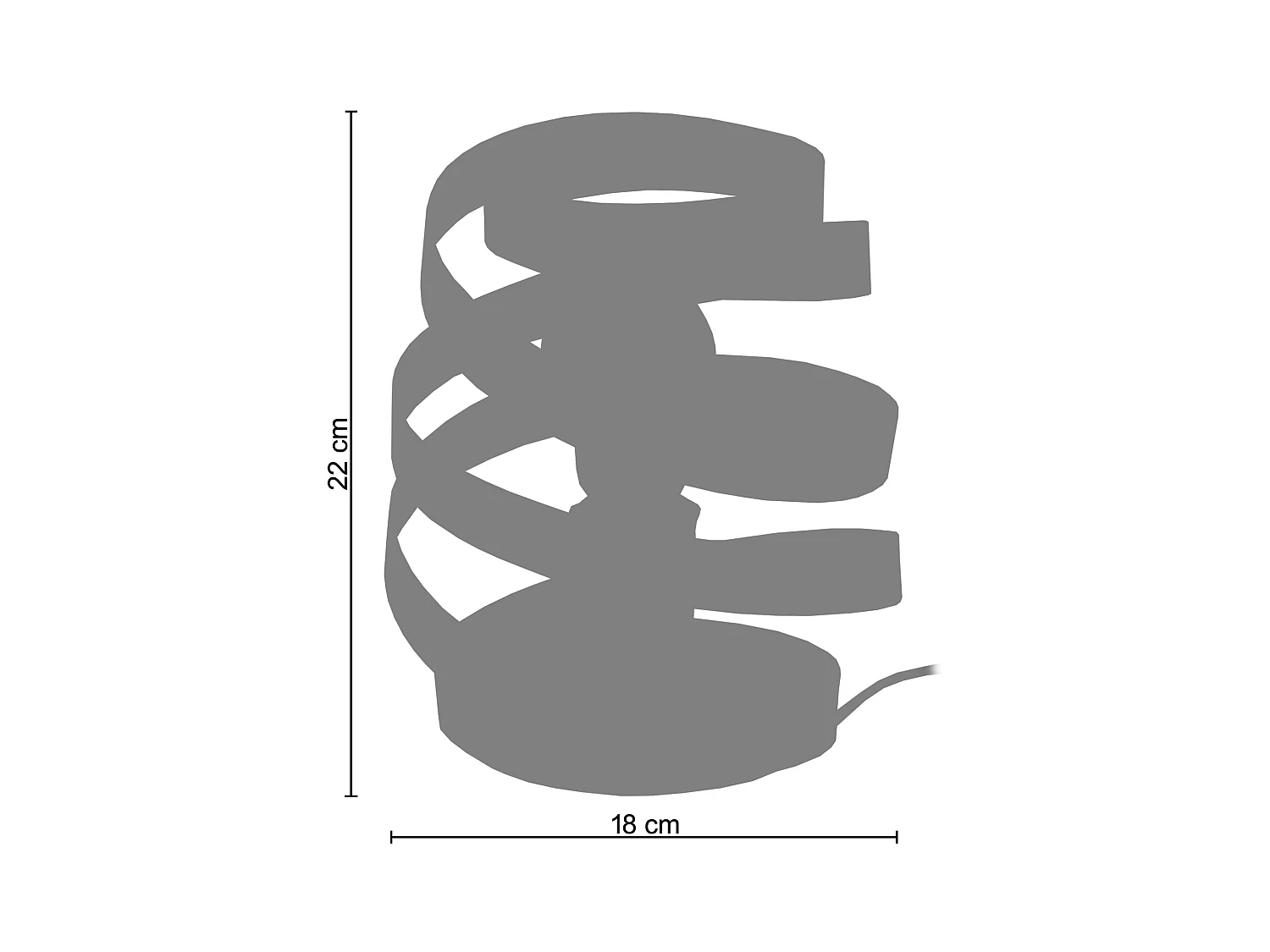 Abajur TOSEL EVRY tecido coluna cinza D22 x  H62  cm