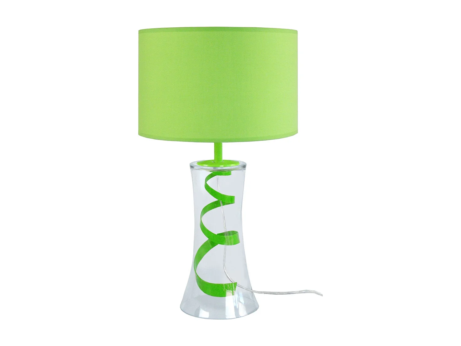 Lámpara de noche TOSEL ,vidrio,Verde,A30xD25xP25cm