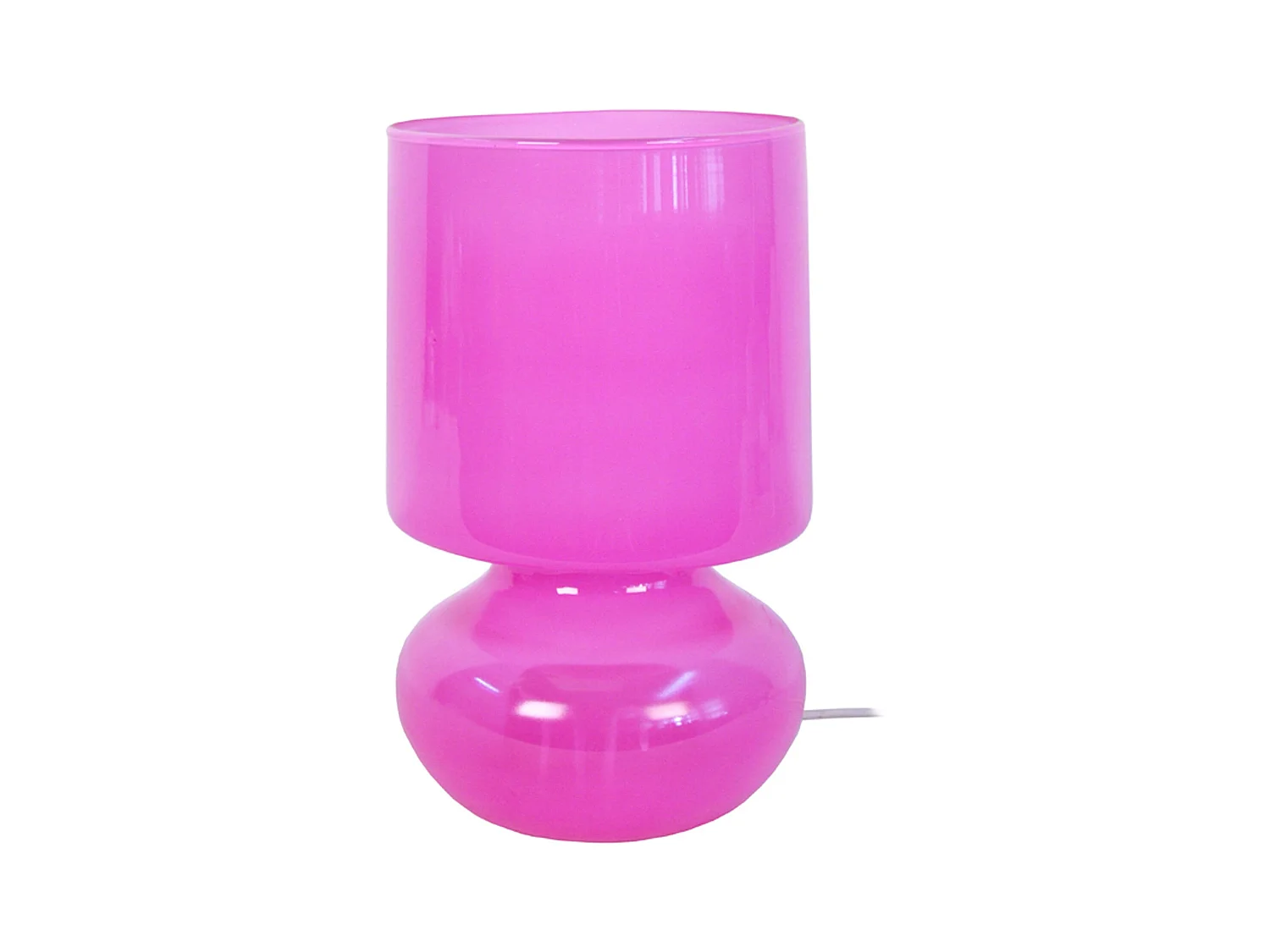 Lampe de Chevet TOSEL ,verre,Rose ,H24xD14xP14cm