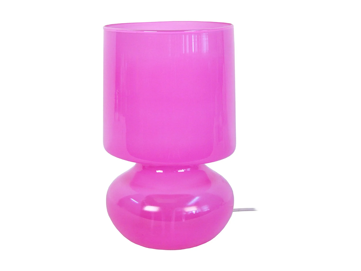 Lámpara de noche TOSEL ,vidrio,Rosa ,A24xD14xP14cm