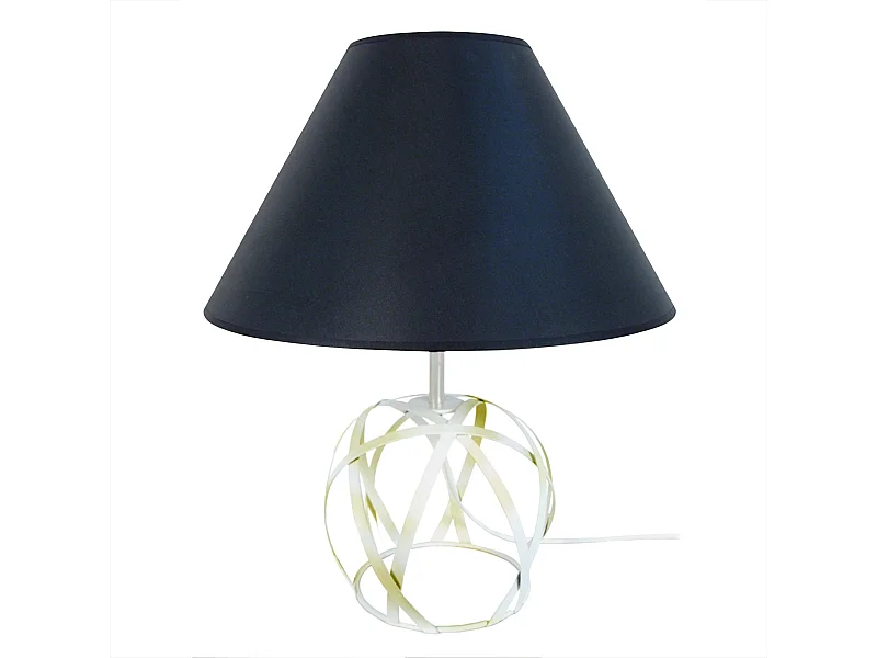 Lámpara de Mesa  TOSEL ,metal,Blanco  , A 57xD35x P 35cm