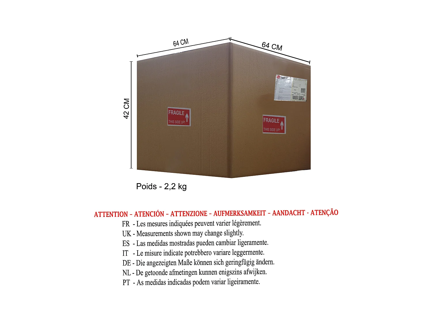 Lámpara de Mesa  TOSEL ,metal,Blanco  , A 57xD35x P 35cm