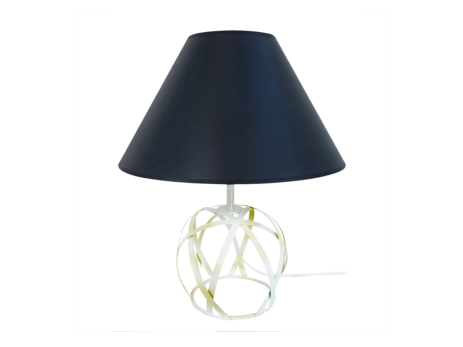 Lampe a Poser TOSEL ,métal,Blanc   , H 57xD35x P 35cm