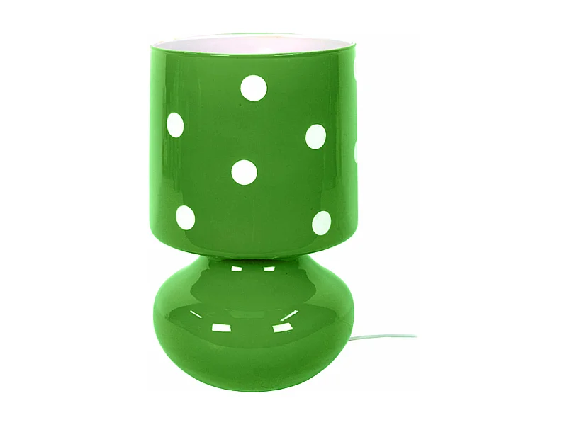 Lampe de chevet verre satiné 24 cm.