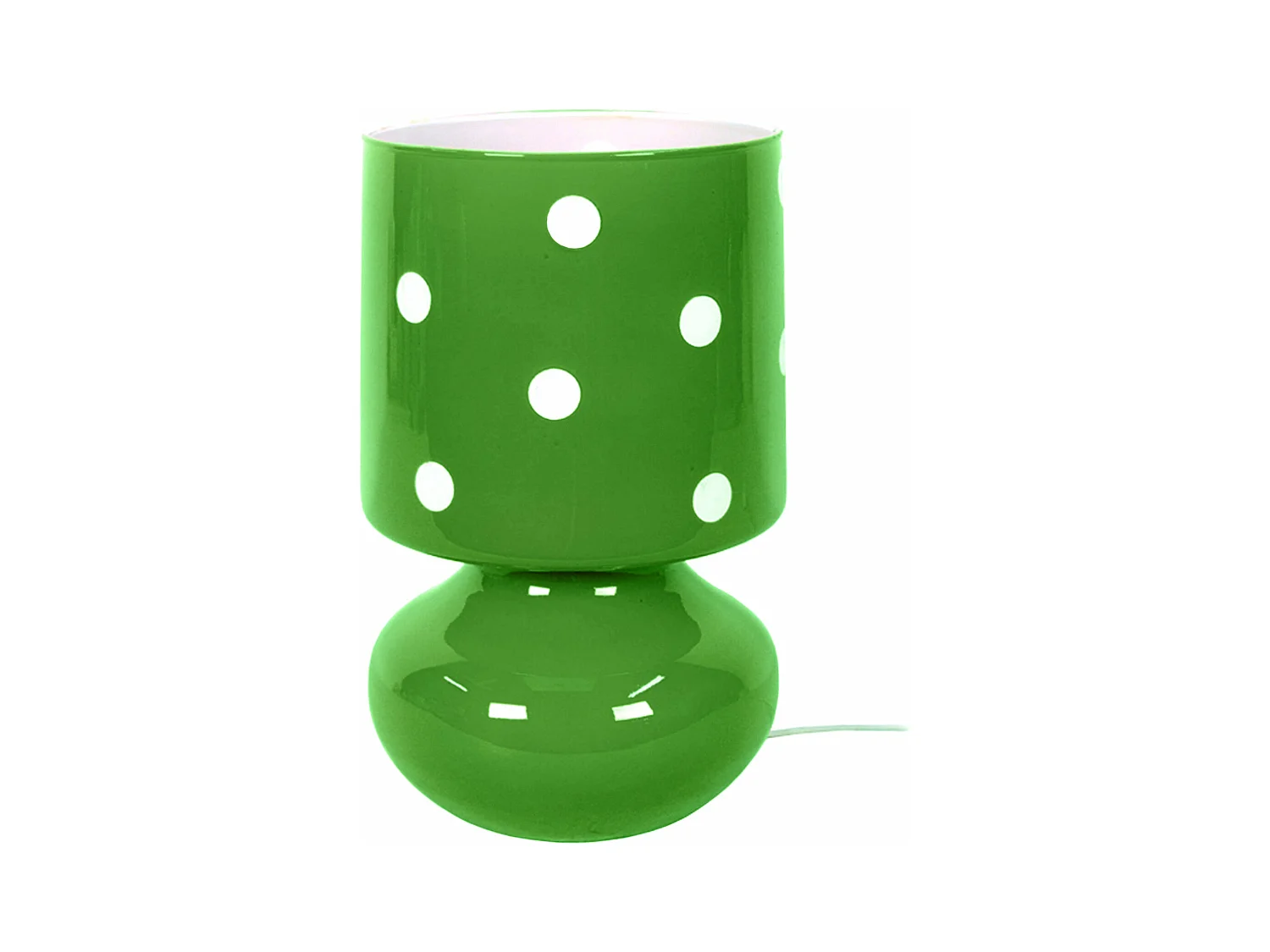Lampe de chevet verre satiné 24 cm.