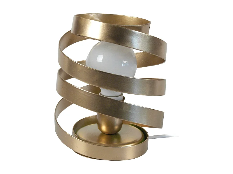 Lámpara de Mesa  TOSEL ,metal,Dorado ,A22xD18xP18cm
