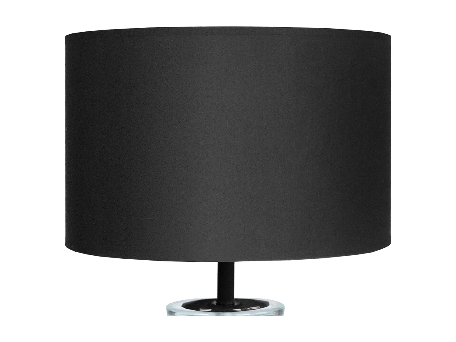 Lámpara de noche TOSEL ,vidrio,Negro ,A30xD25xP25cm