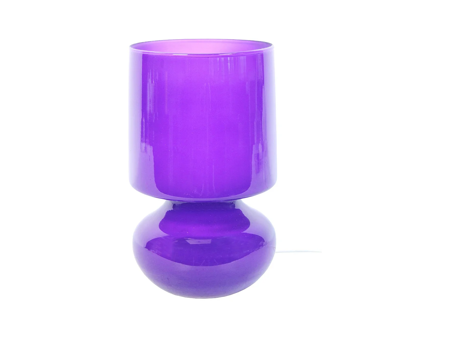 Lampe de Chevet TOSEL ,verre,Violet ,H24xD14xP14cm