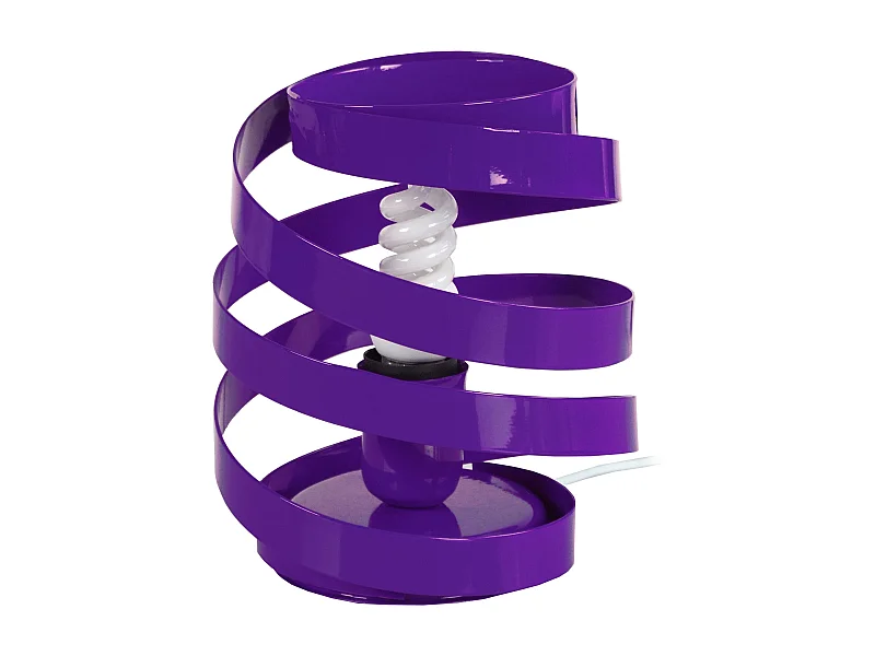 Lampe a poser trépied métal  violet 22 cm.