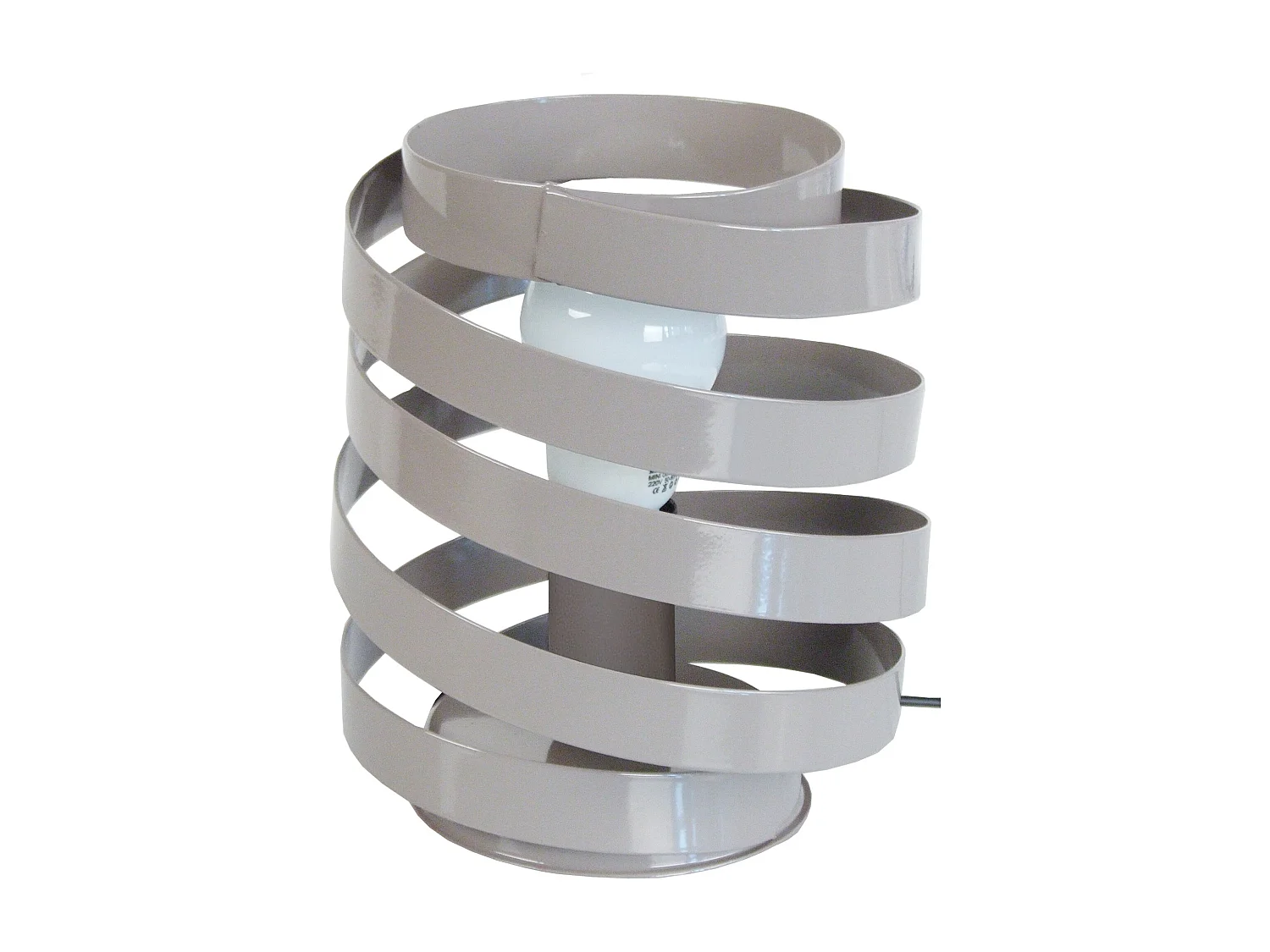 Lámpara de Mesa  TOSEL ,metal,Gris ,A22xD18xP18cm