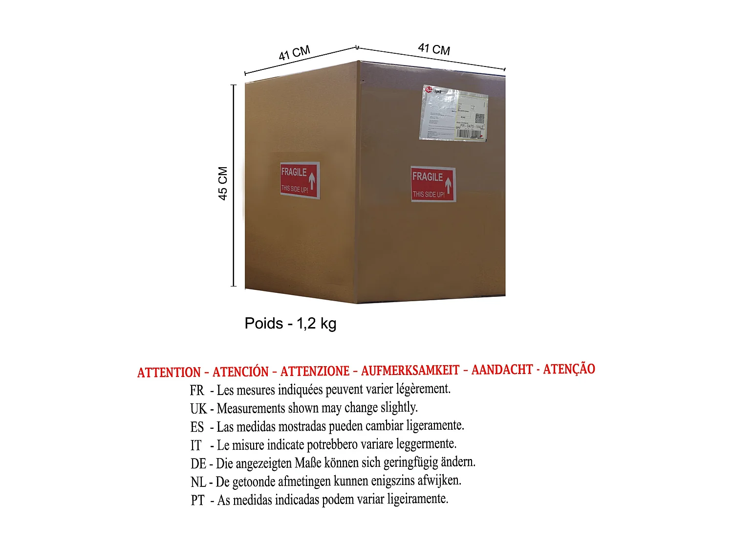 Lámpara de noche TOSEL ,vidrio,Naranja,A53xD35xP35cm