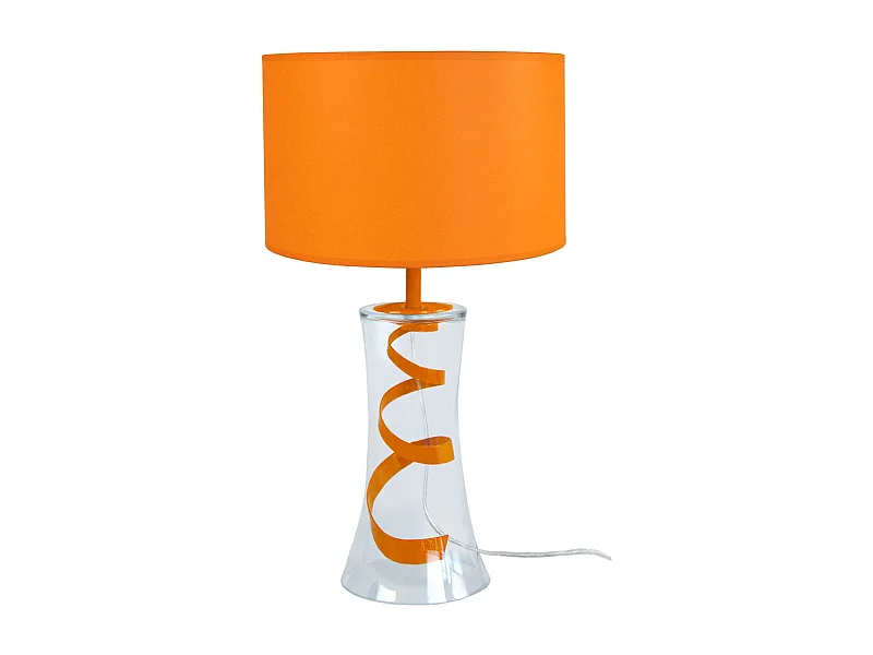 Candeeiro de mesa TOSEL BORDEAUX tecido garrafa amarelo D35 x  H50  cm