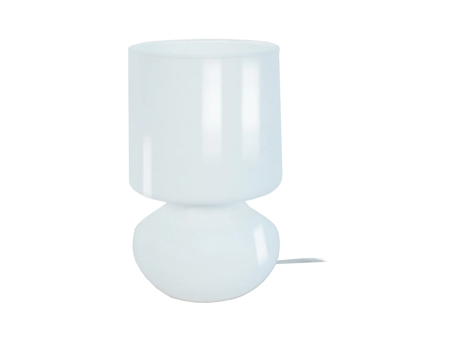 Lampe de Chevet TOSEL ,verre,Blanc ,H24xD14xP14 cm