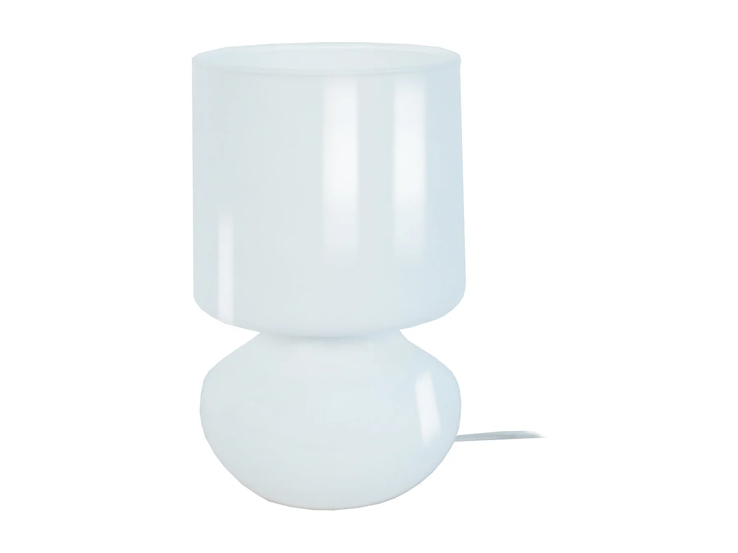 Lámpara de noche TOSEL ,vidrio,Blanco,A24xD14xP14 cm