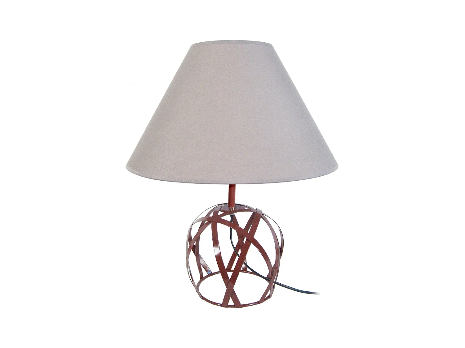 Lámpara de Mesa  TOSEL ,metal,Gris ,A24xD14xP14cm