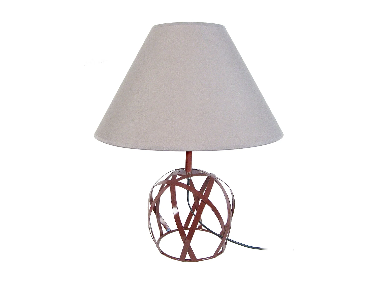 Lampe a Poser TOSEL ,métal,Gris ,H57xD35xP35cm