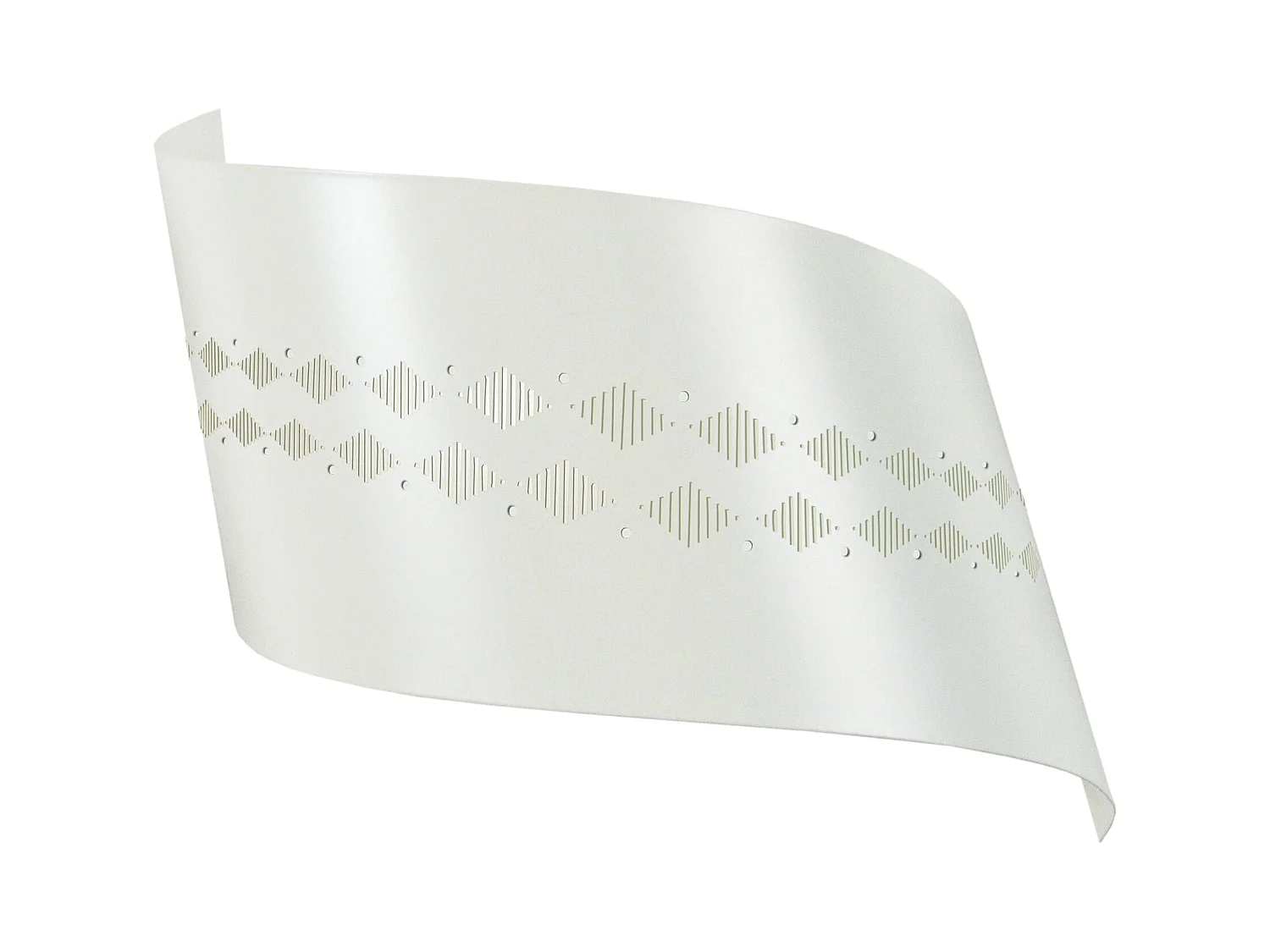 Aplique TOSEL VAGUE IKAT DIAMANTES metal geométrico marfim D25 x  H10  cm