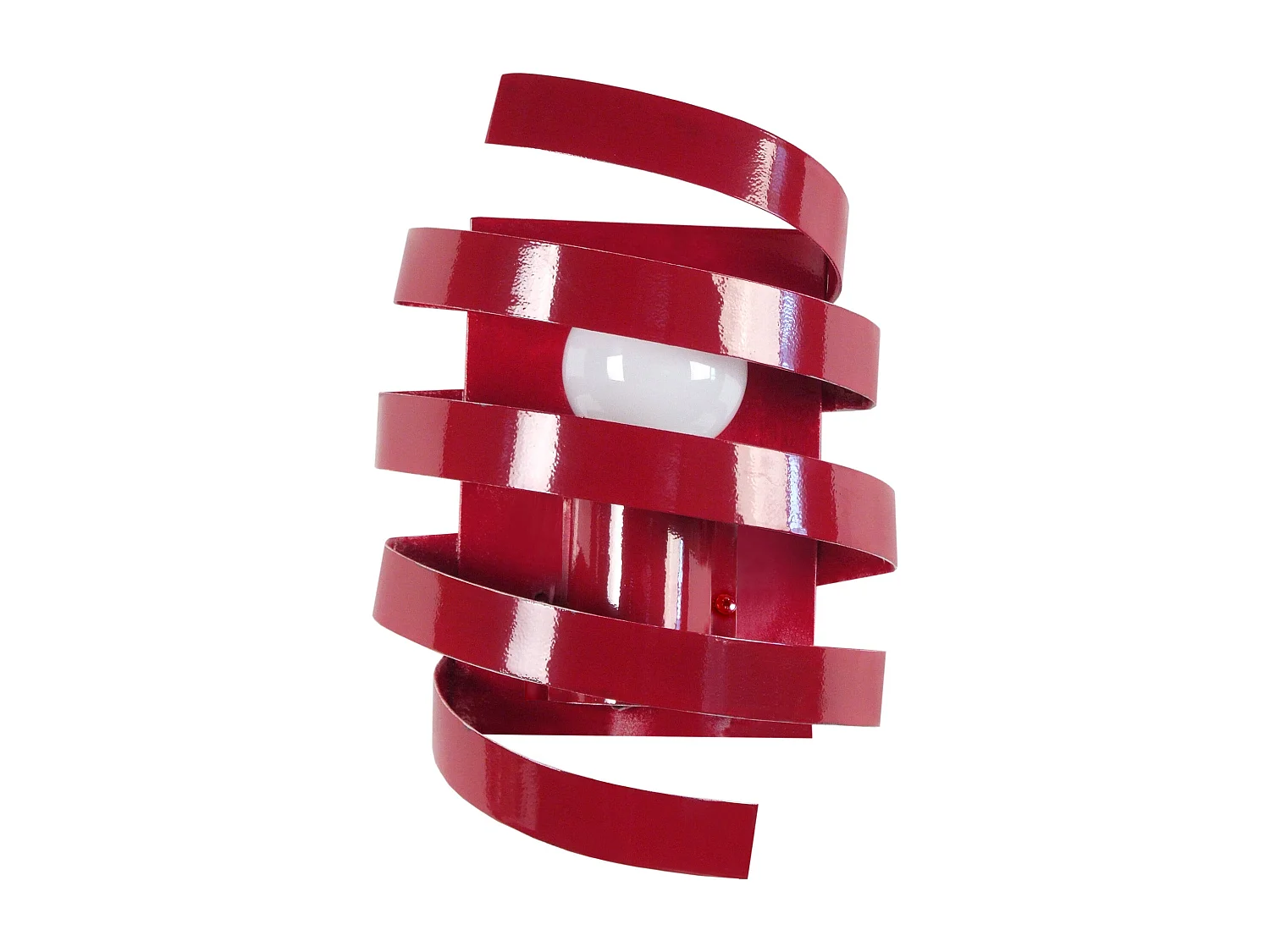 Aplique TOSEL BARBER POLE metal geométrico vermelho D17 x  H9,5  cm