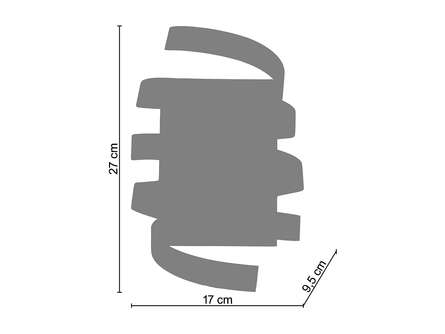 Aplique TOSEL BARBER POLE metal geométrico roxo D17 x  H9,5  cm