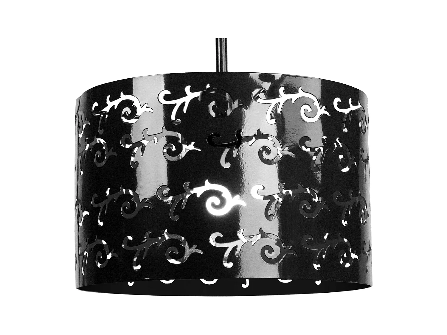 Suspensión  TOSEL ,metal ,Negro , A 85xD30x P 30cm