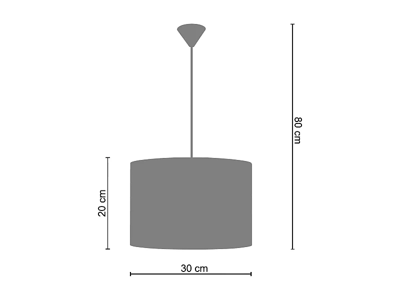 Suspension TOSEL ,métal,Noir ,H80xD 30x P 30cm
