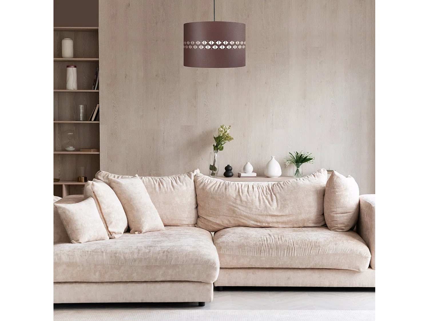 Suspension TOSEL ,métal,Blanc   ,H80xD 30xP30cm