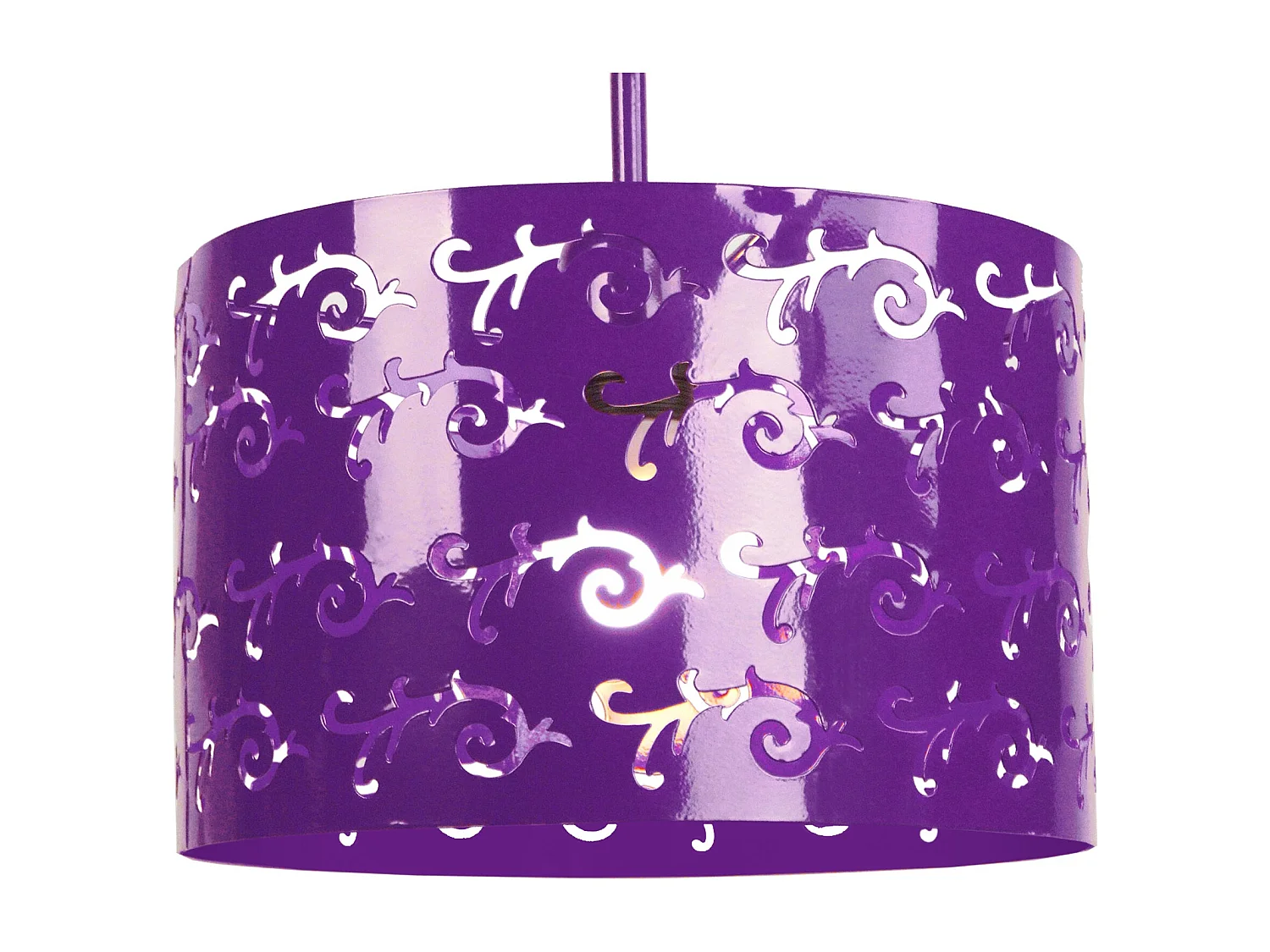 Suspension TOSEL ,métal,Violet , H85xD30xP 30cm