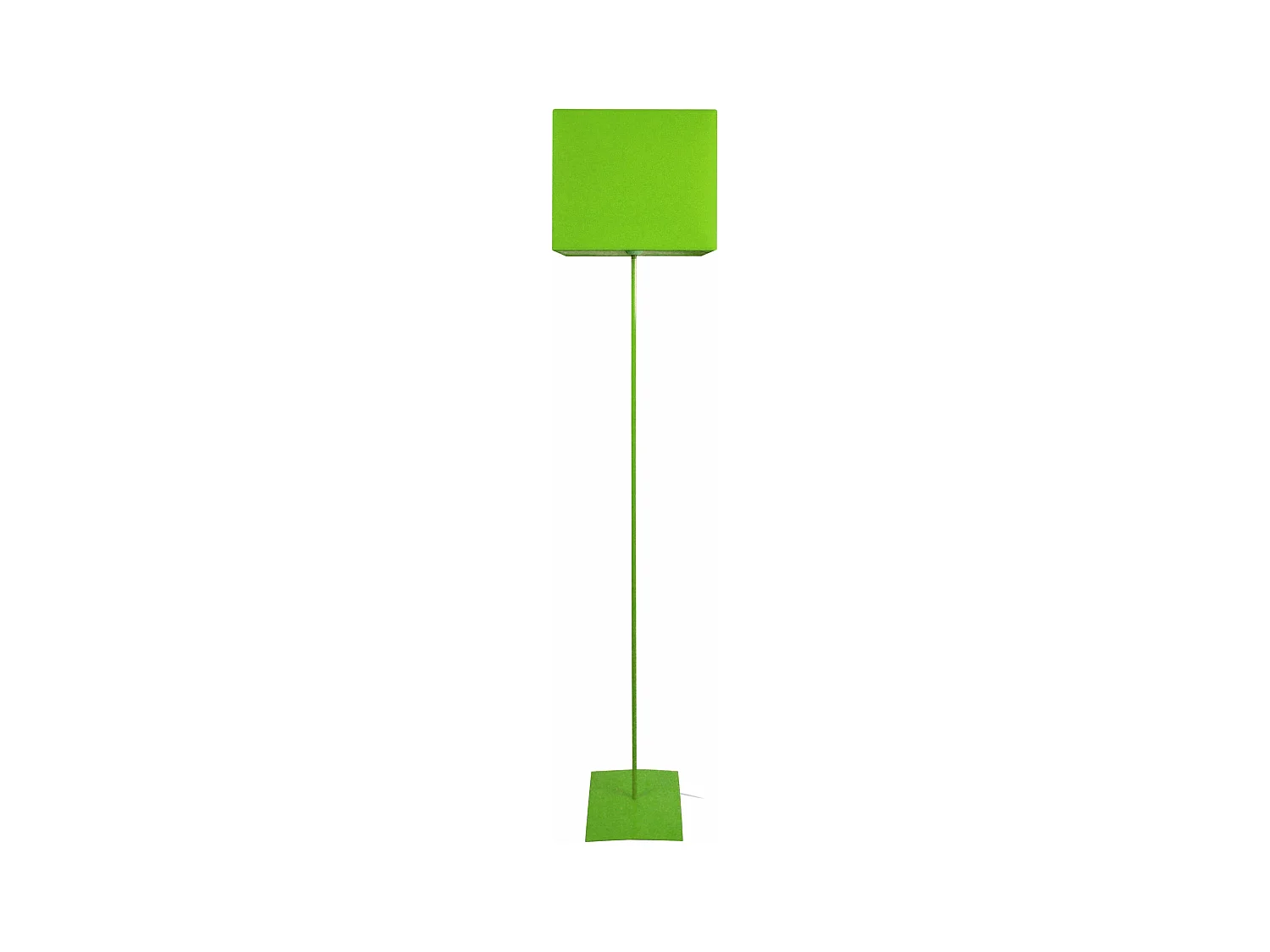 Lampadaire base carré métal   vert 30 cm.