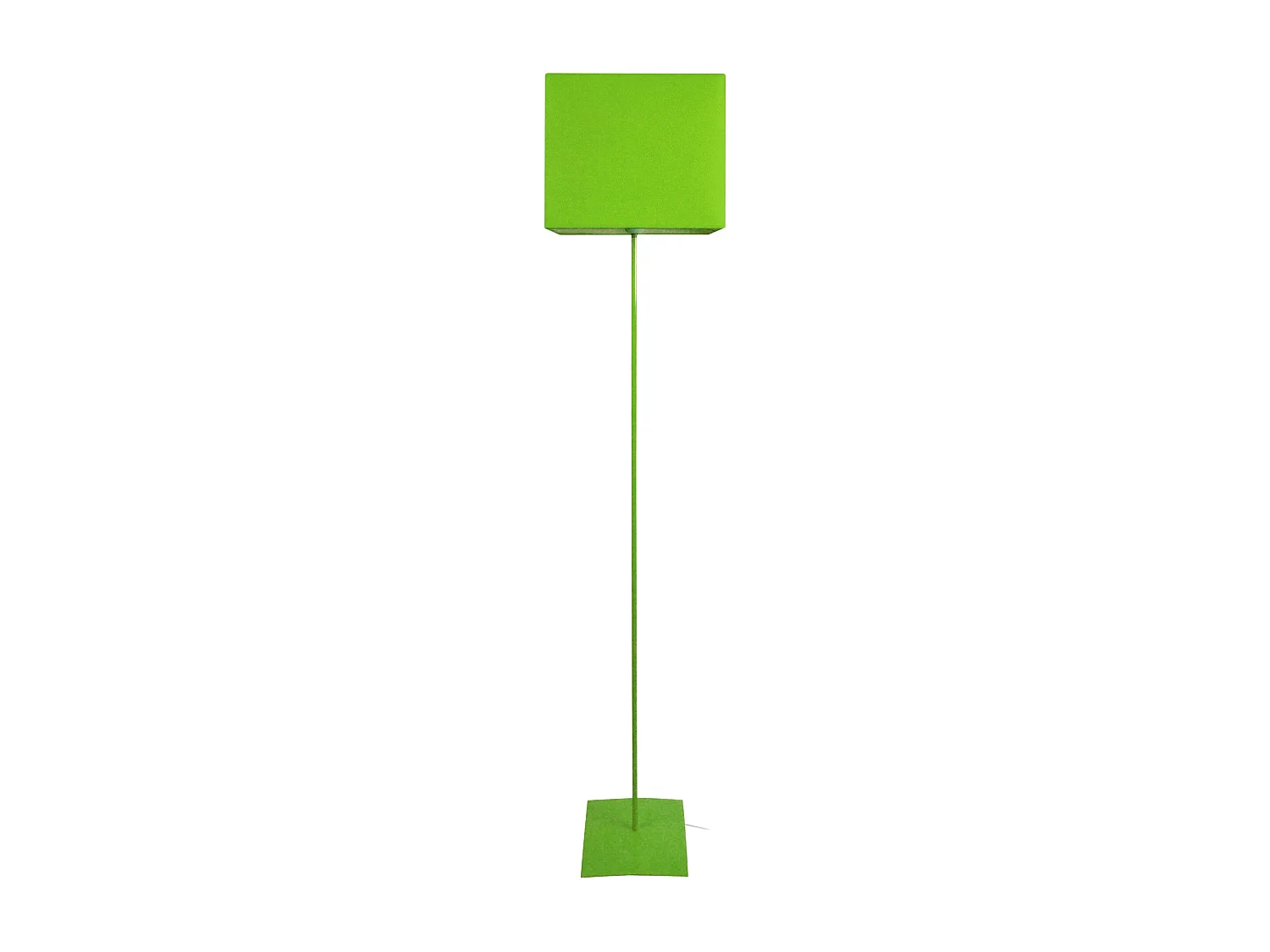 Lampadaire base carré métal   vert 30 cm.