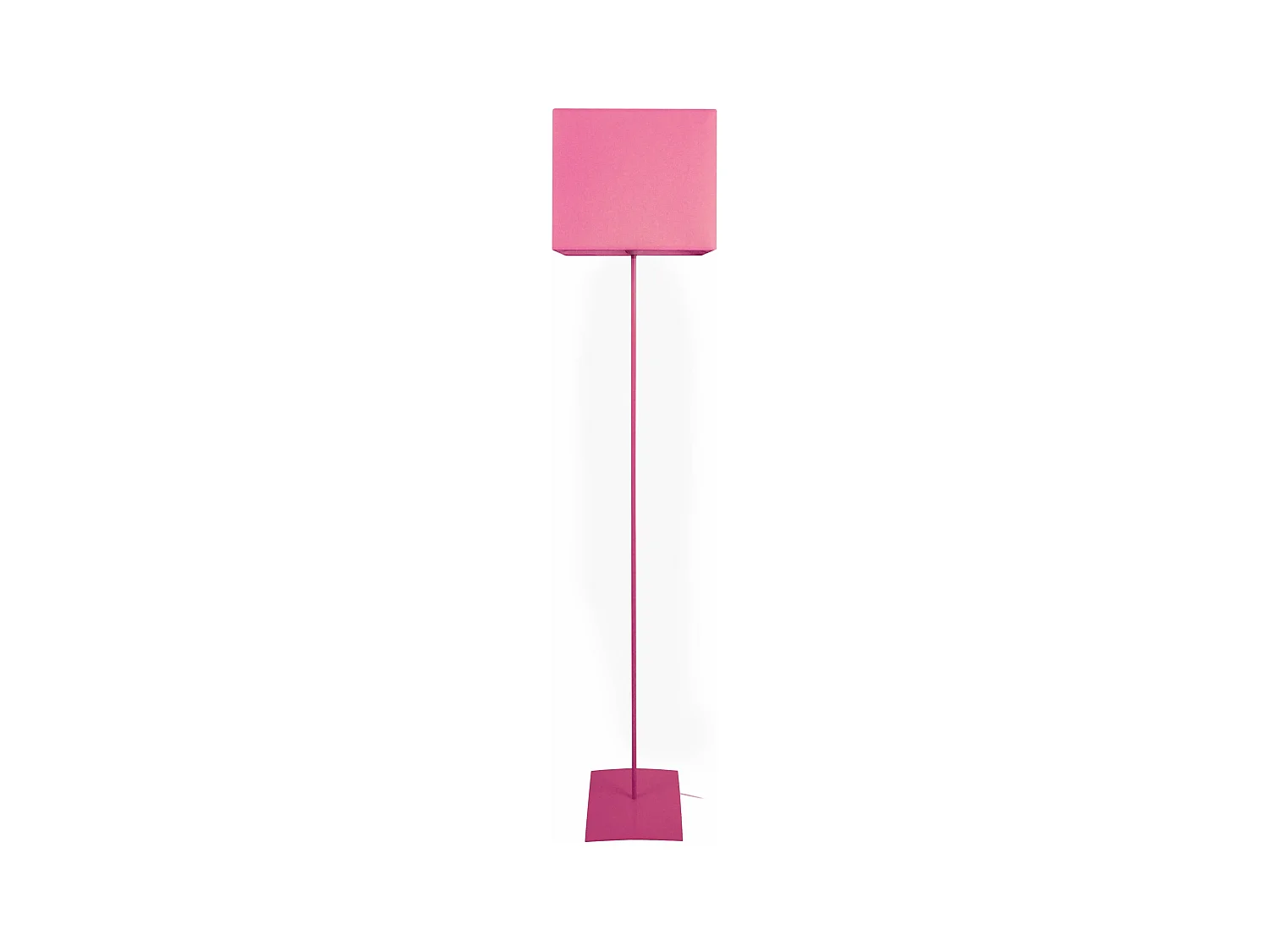 Lampadaire base carré métal   rose 30 cm.