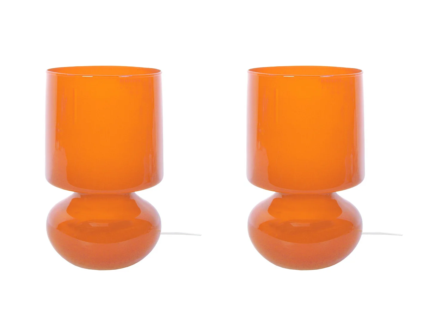 Lámpara de noche TOSEL ,vidrio,Naranja,A24x D14xP14cm