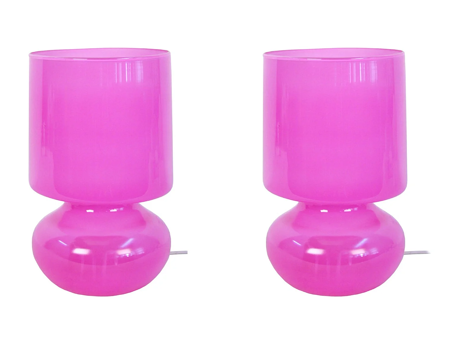 Lámpara de noche TOSEL ,vidrio,Rosa ,A24xD14xP 14cm