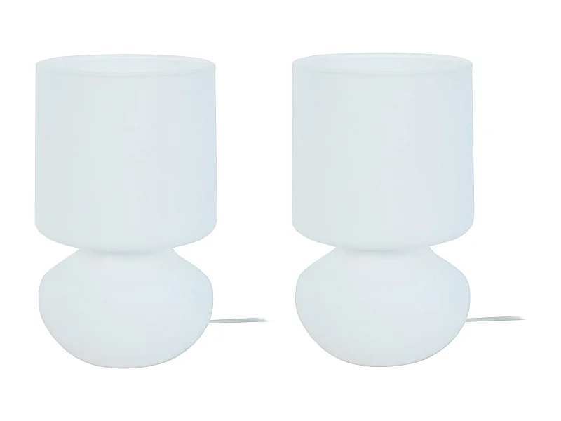 Lámpara de noche TOSEL ,vidrio,Blanco, A24xD14xP14cm