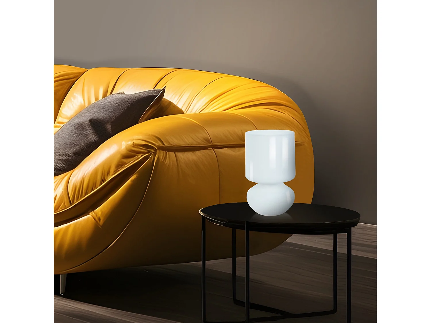 Lámpara de noche TOSEL ,vidrio,Blanco, A24xD14xP14cm