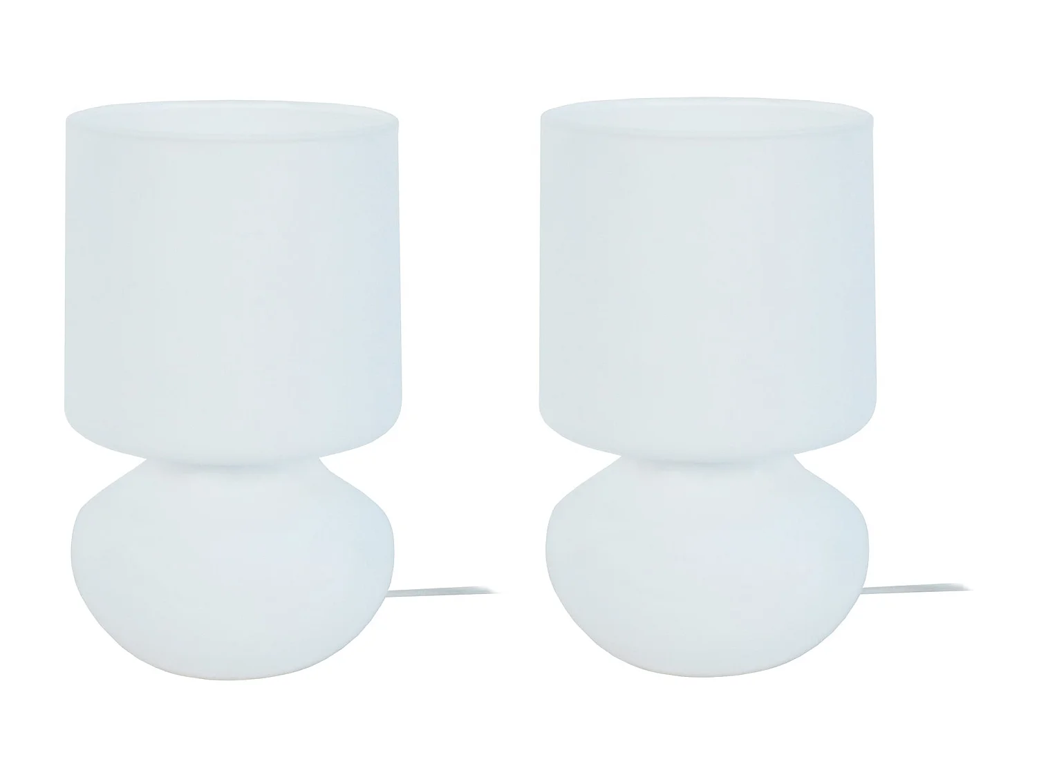 Lámpara de noche TOSEL ,vidrio,Blanco, A24xD14xP14cm