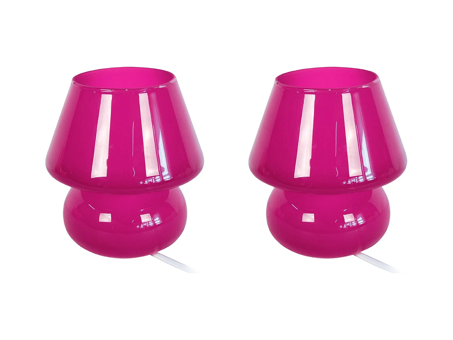 Lampe de Chevet TOSEL ,verre,Rose ,H16,5xD15,5xP15,5cm