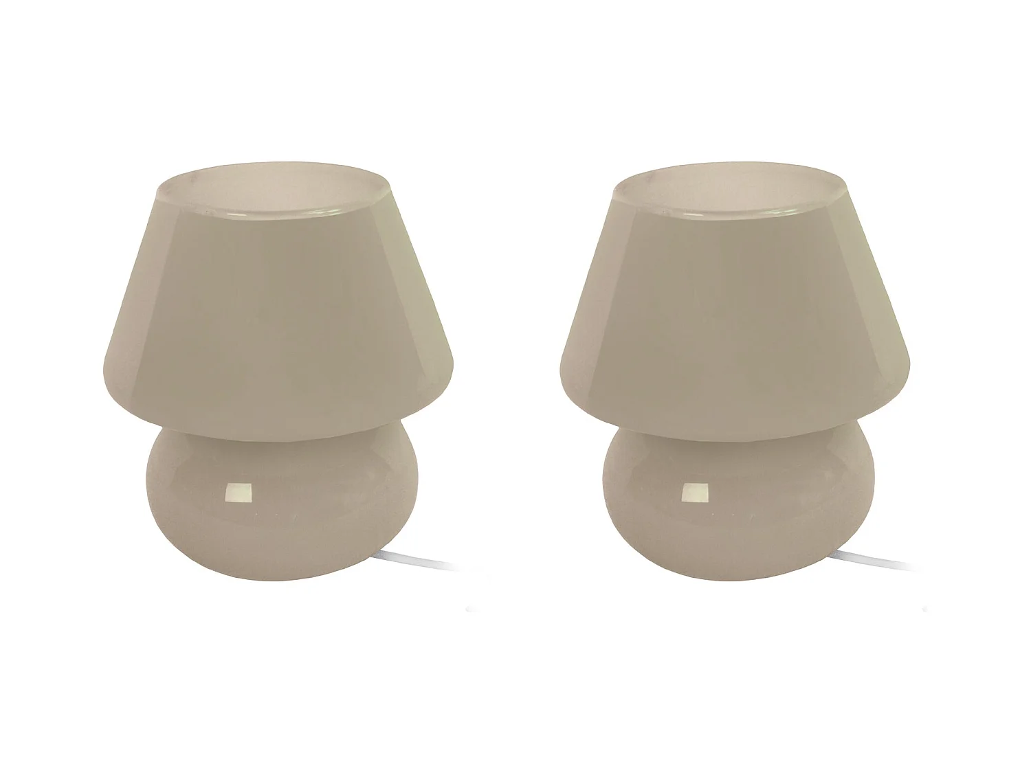 Lampe de Chevet TOSEL ,verre,Gris ,H16,5x D 15,5xP15,5cm