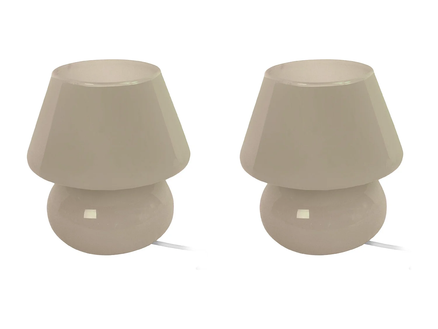 Lampe de Chevet TOSEL ,verre,Gris ,H16,5x D 15,5xP15,5cm