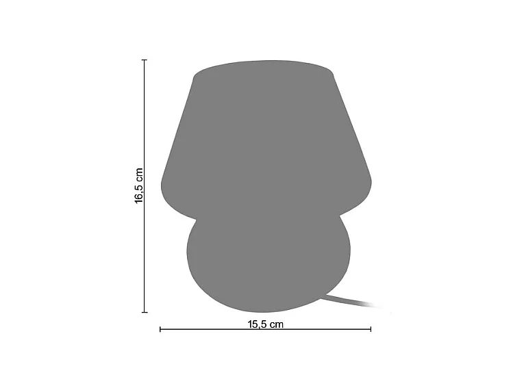 Abajur TOSEL KATIA LT2 vidro cogumelo rosa D14 x  H24  cm