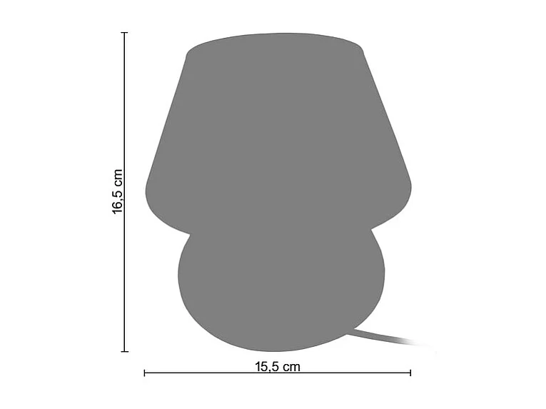 Abajur TOSEL KATIA LT2 vidro cogumelo rosa D14 x  H24  cm