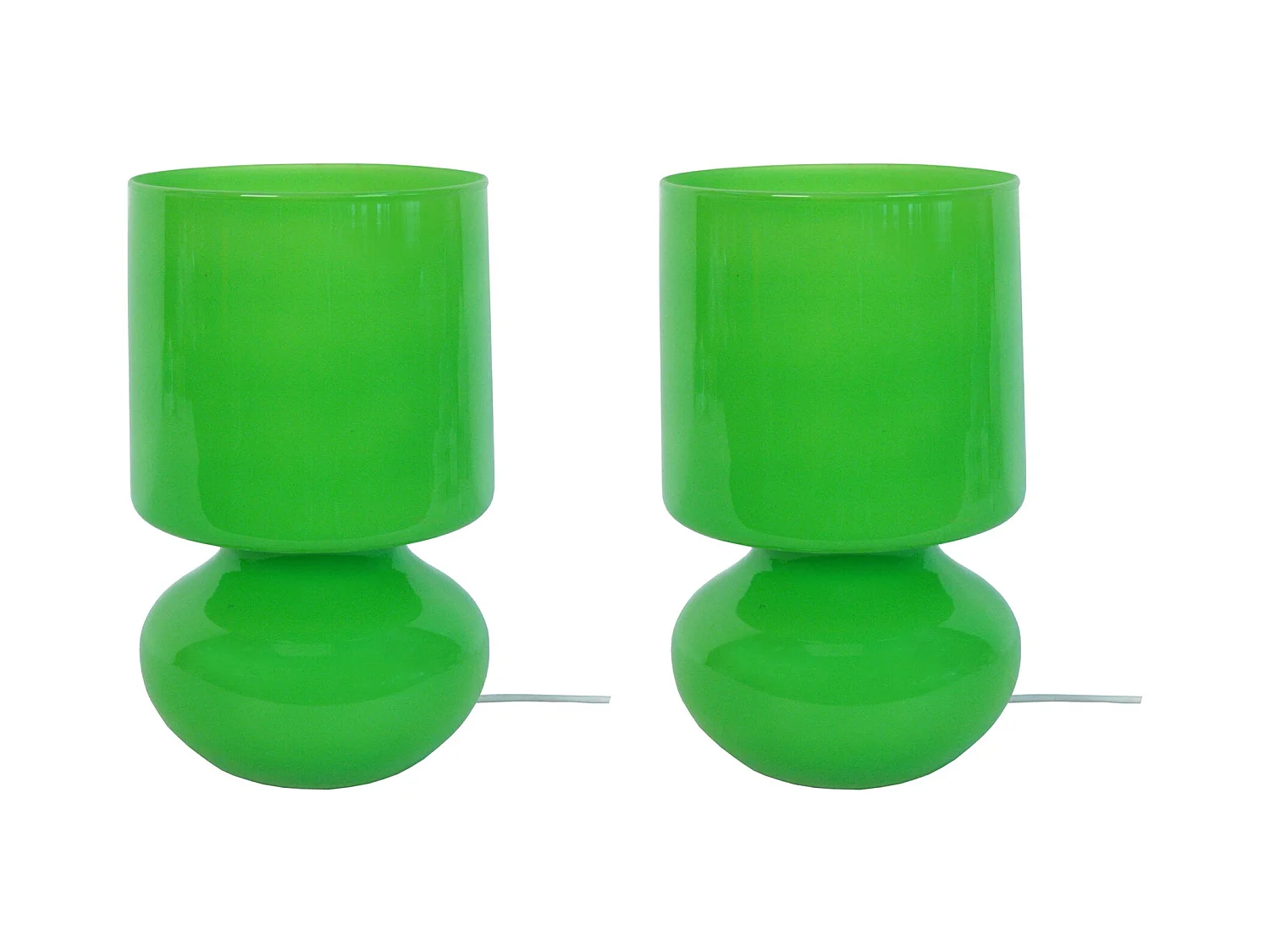 Lampe de Chevet TOSEL ,verre,Vert ,H24xD14x P 14cm