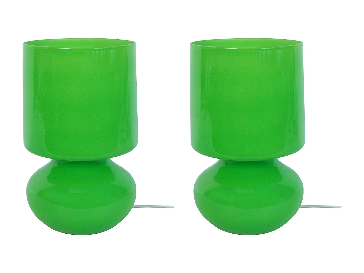 Lámpara de noche TOSEL ,vidrio,Verde,A24xD14x P 14cm