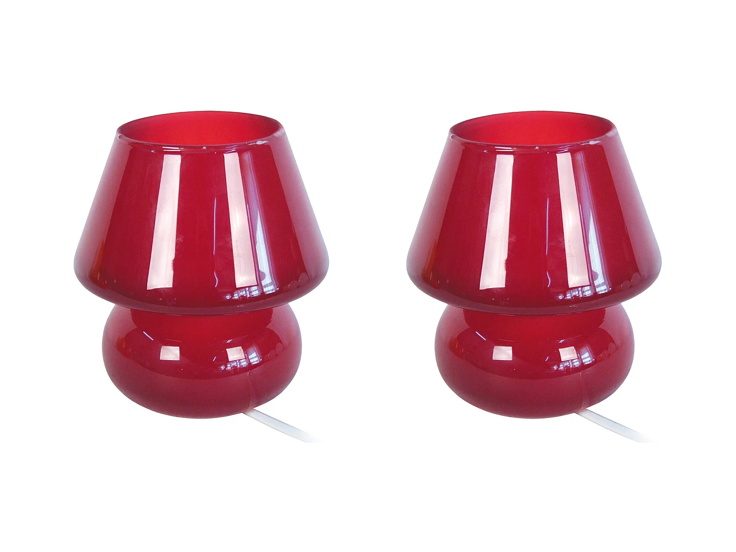 Abajur TOSEL CHAMPIGNON LT2 vidro cogumelo amarelo D15,5 x  H16,5  cm