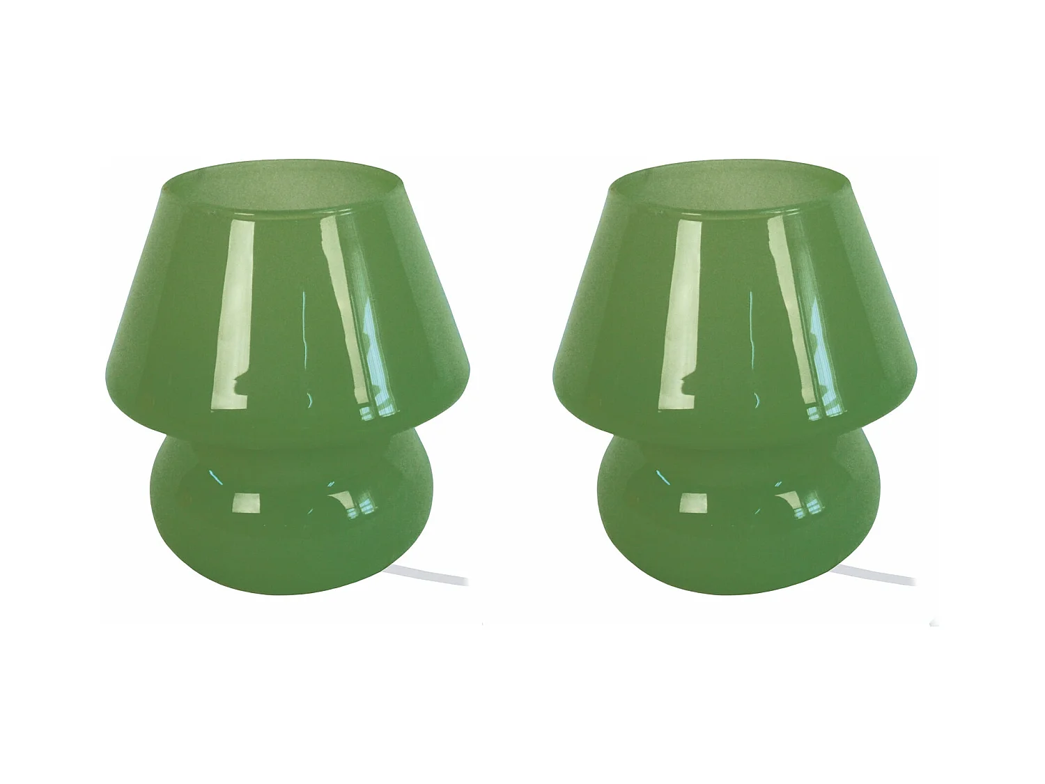 Abajur TOSEL KATIA LT2 vidro cogumelo laranja D14 x  H24  cm