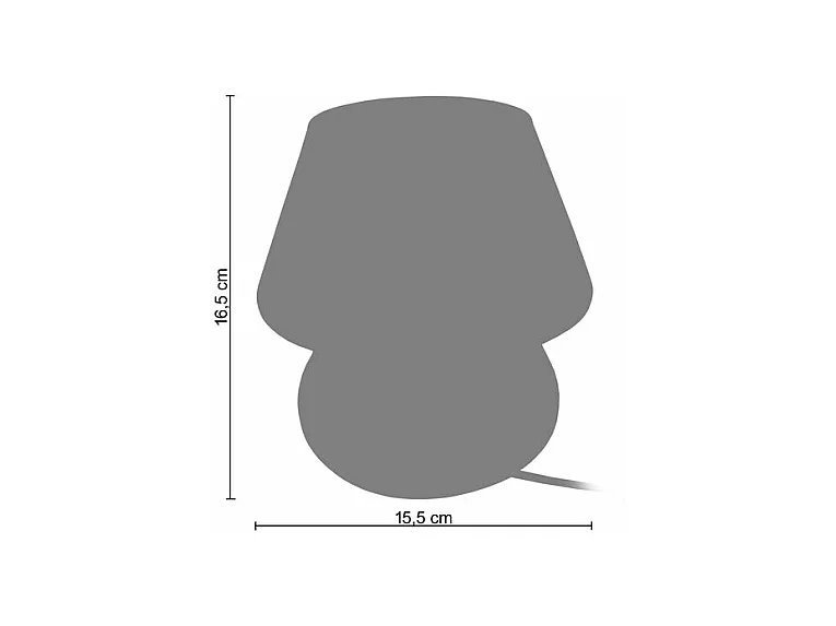 Abajur TOSEL KATIA LT2 vidro cogumelo laranja D14 x  H24  cm