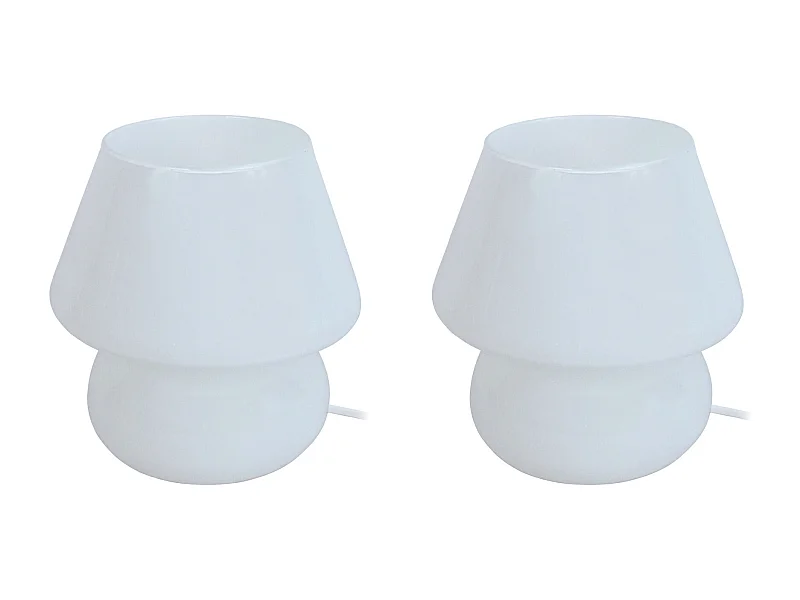 Lámpara de noche TOSEL ,vidrio,Blanco,A24xD14xP14cm