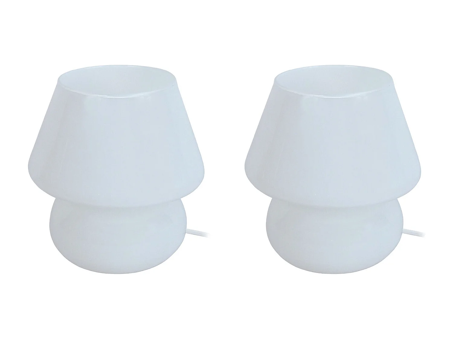 Lámpara de noche TOSEL ,vidrio,Blanco,A24xD14xP14cm