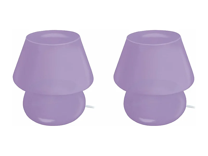 Abajur TOSEL KATIA LT2 vidro cogumelo vermelho D14 x  H24  cm