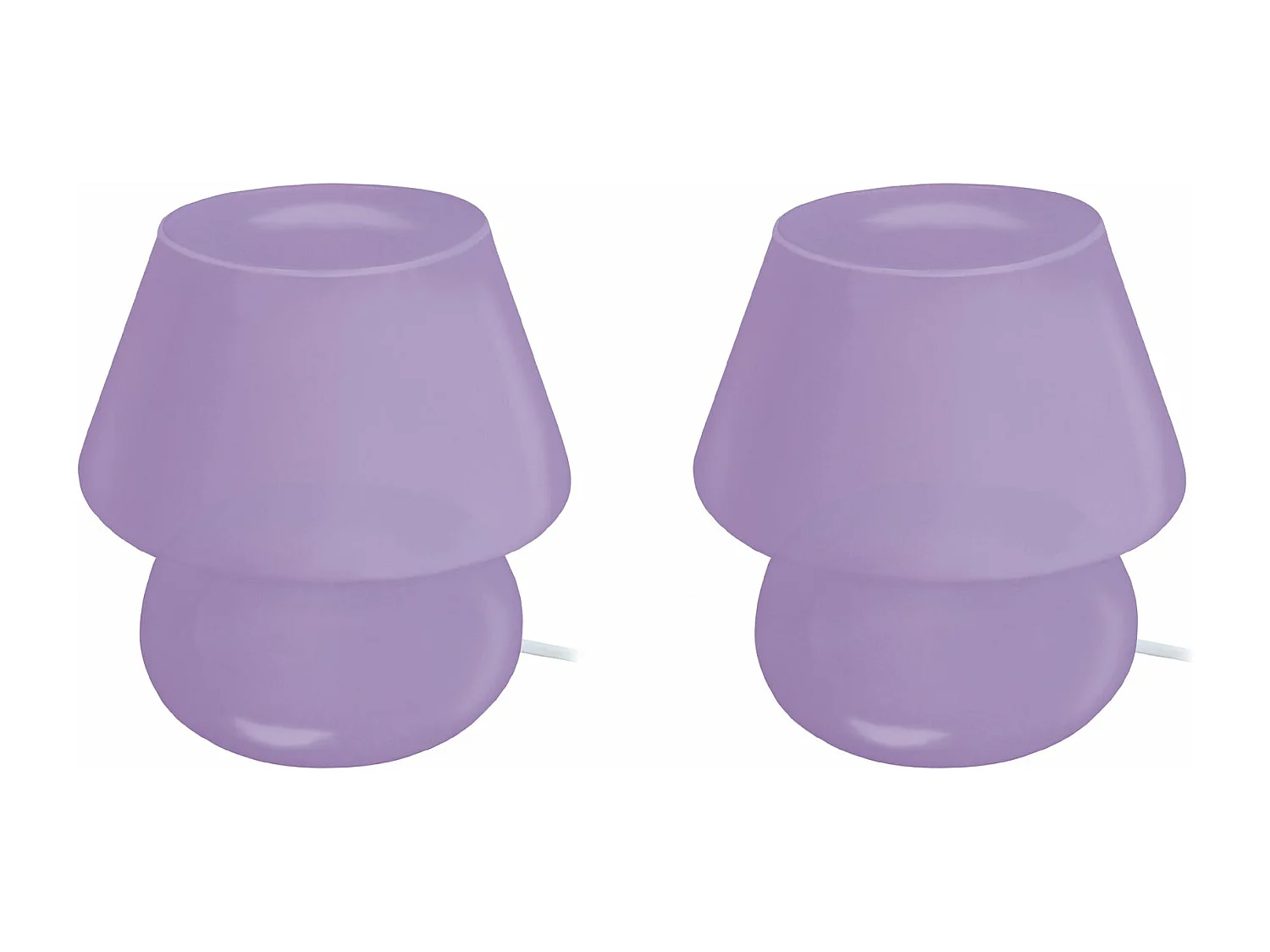 Abajur TOSEL KATIA LT2 vidro cogumelo vermelho D14 x  H24  cm